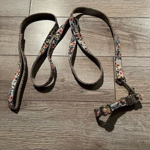 Leash & matching small dog collar matching set
